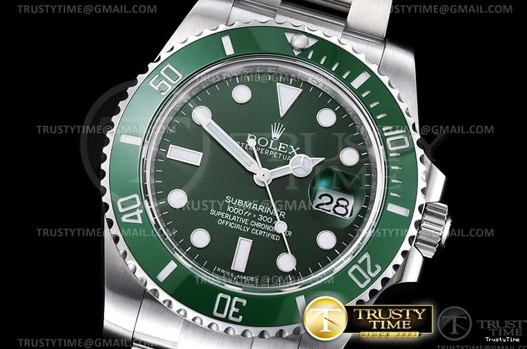 1213 Contemporary ROLSUB0280A – Submariner 116610LV 904L SS SS Green ARF V3 SH 1033